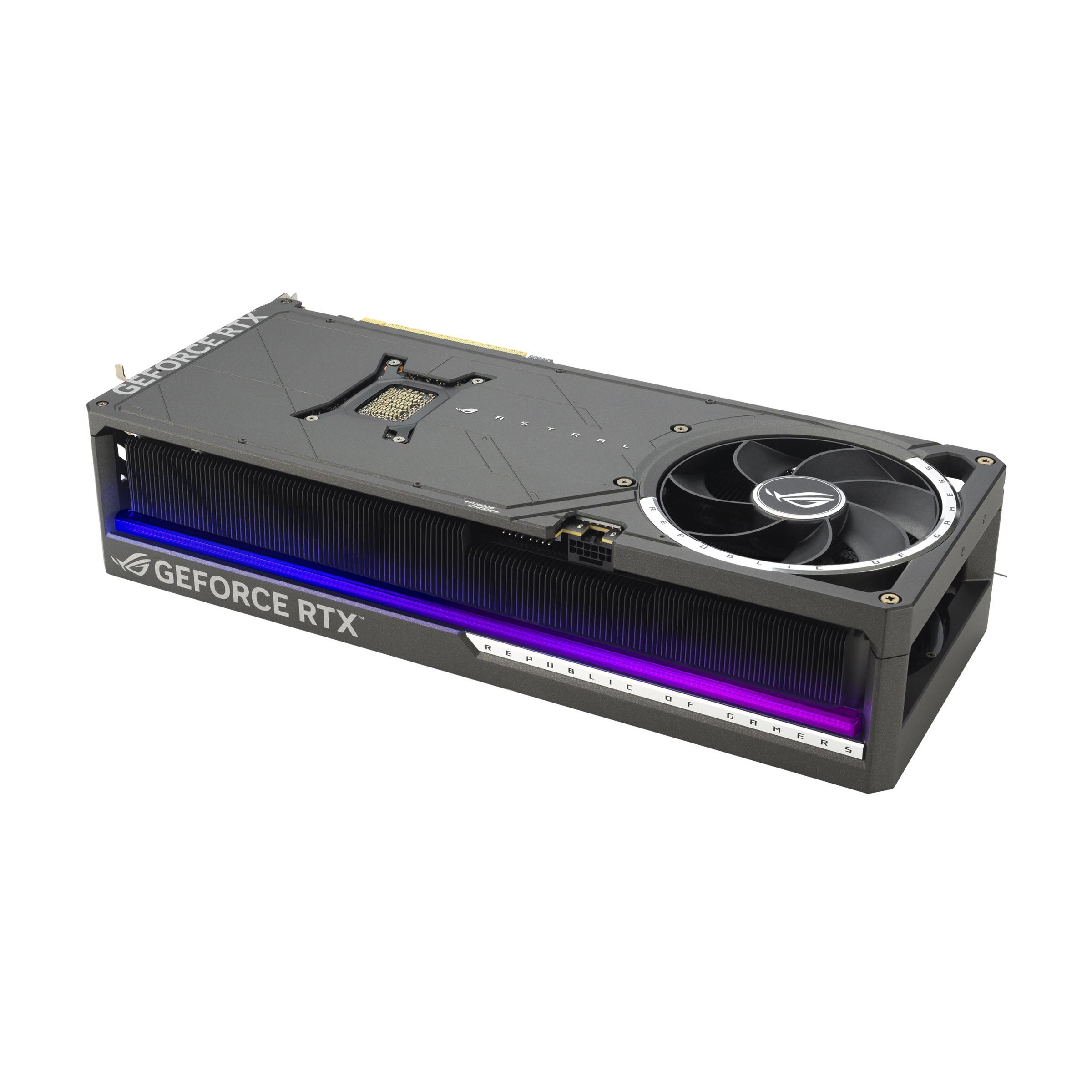 A large main feature product image of ASUS GeForce RTX 5080 ROG Astral 16GB GDDR7