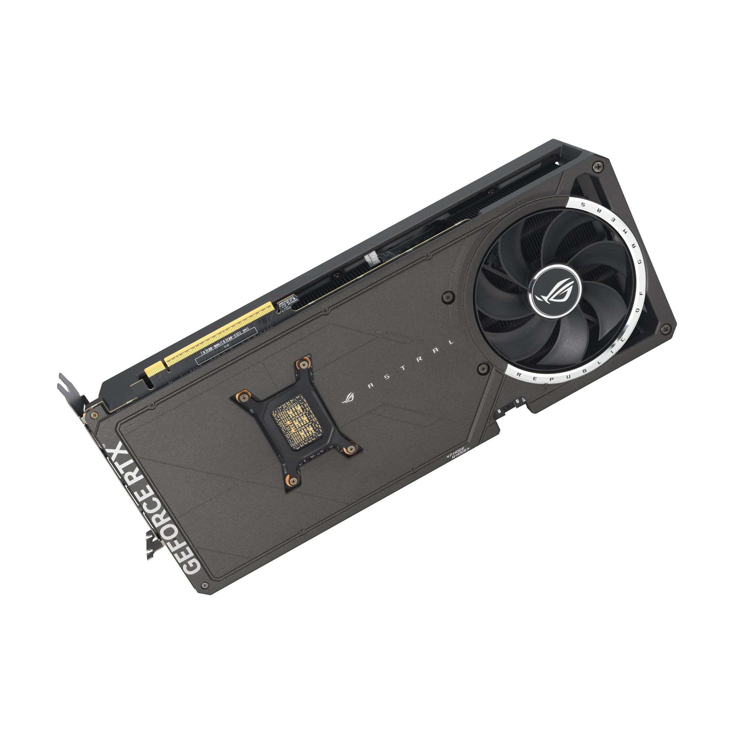 A large main feature product image of ASUS GeForce RTX 5080 ROG Astral 16GB GDDR7