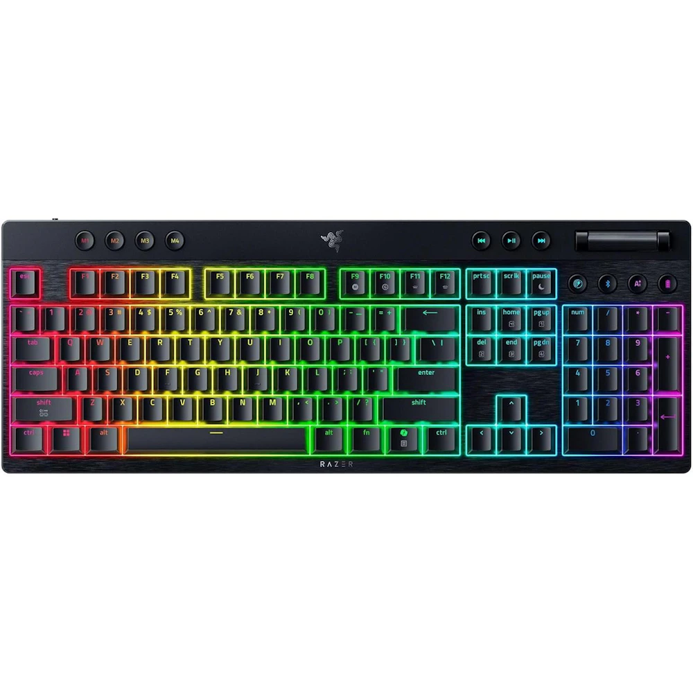 Razer BlackWidow V4 Low-Profile Hyperspeed - Wireless Mechanical Gaming Keyboard (Green Switch)