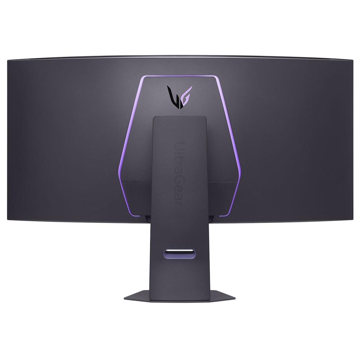 A large main feature product image of LG UltraGear OLED 45GX950A-B - 45" Curved 4K 2160p 165Hz / 1080p 330Hz Dual-Mode 0.03ms OLED Gaming Monitor