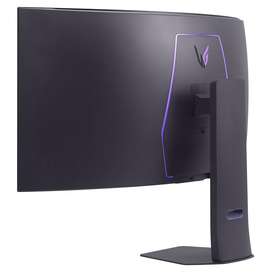 A large main feature product image of LG UltraGear OLED 45GX950A-B - 45" Curved 4K 2160p 165Hz / 1080p 330Hz Dual-Mode 0.03ms OLED Gaming Monitor