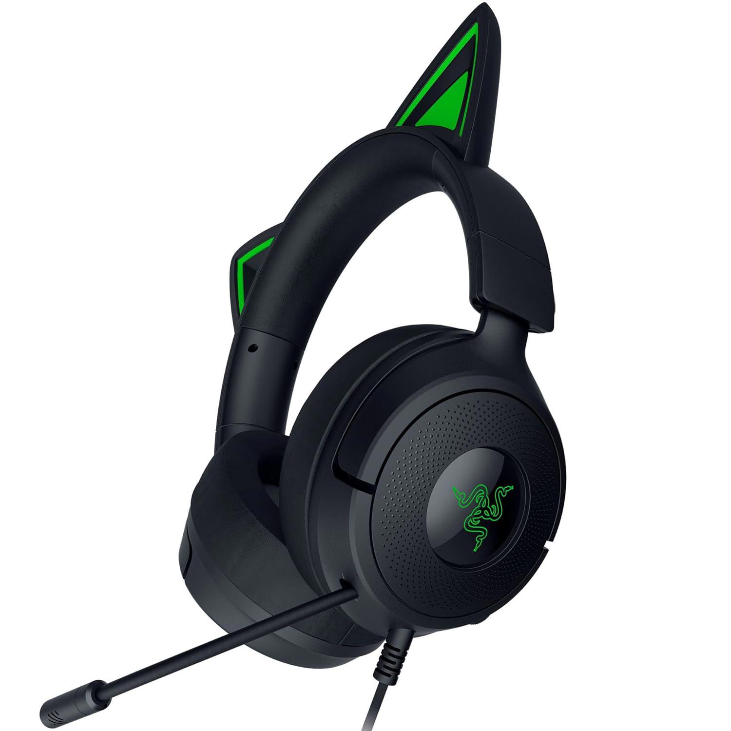 A large main feature product image of Razer Kraken Kitty V3 X - Wired RGB Gaming Headset (Black)