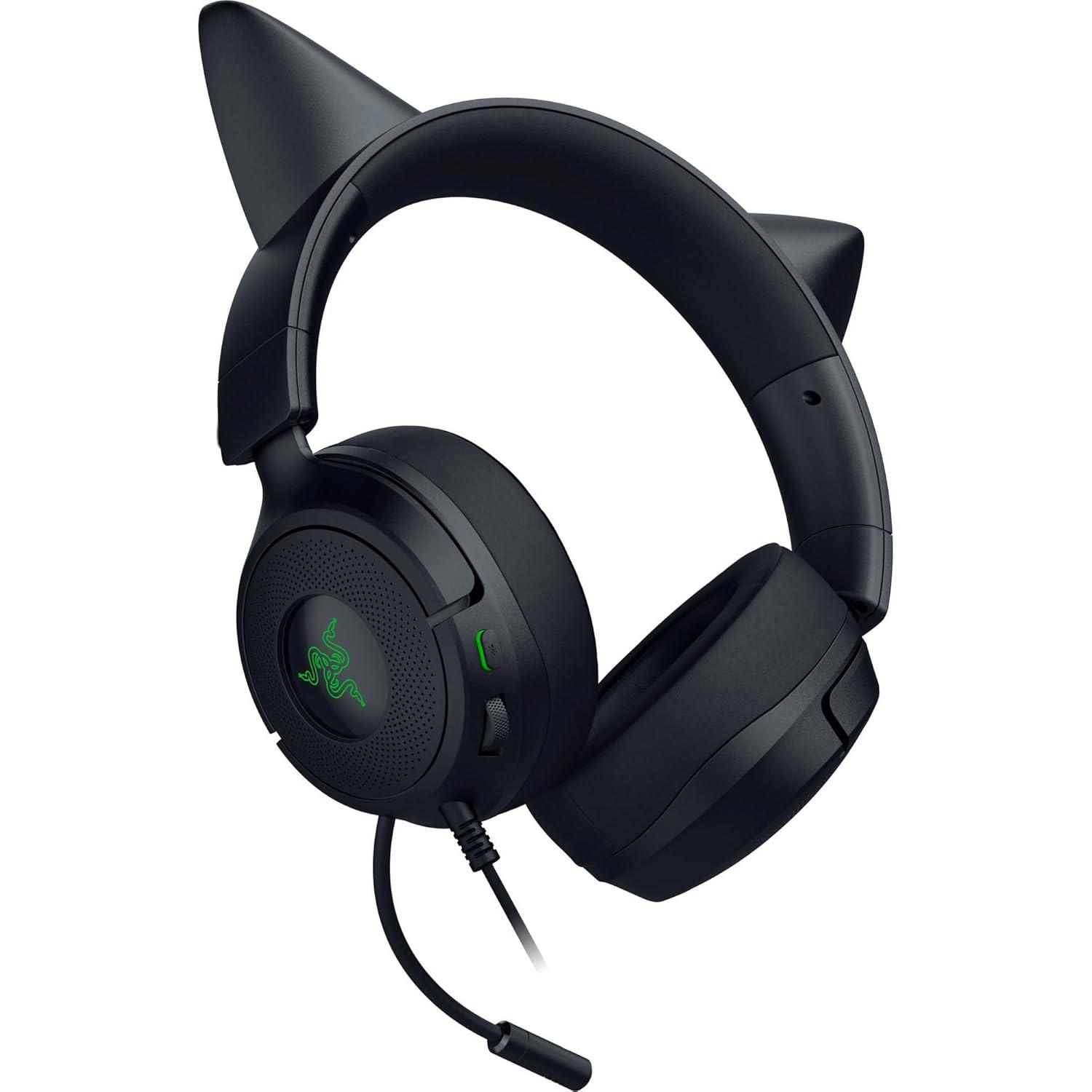 A large main feature product image of Razer Kraken Kitty V3 X - Wired RGB Gaming Headset (Black)