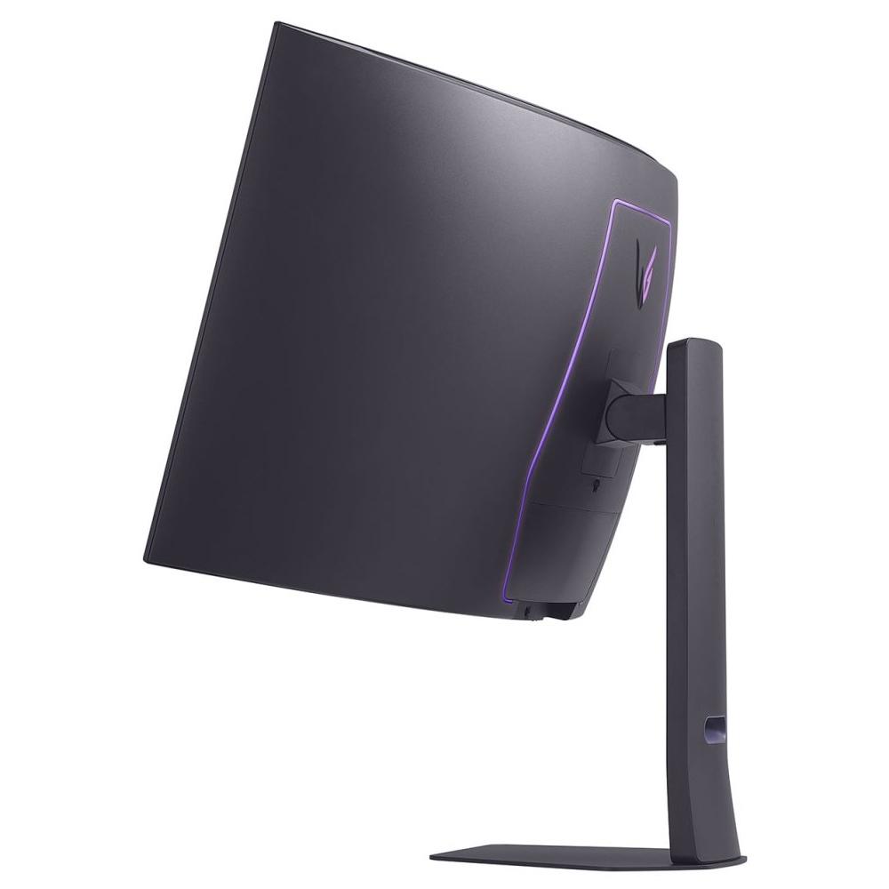 A large main feature product image of LG UltraGear OLED 45GX950A-B - 45" Curved 4K 2160p 165Hz / 1080p 330Hz Dual-Mode 0.03ms OLED Gaming Monitor