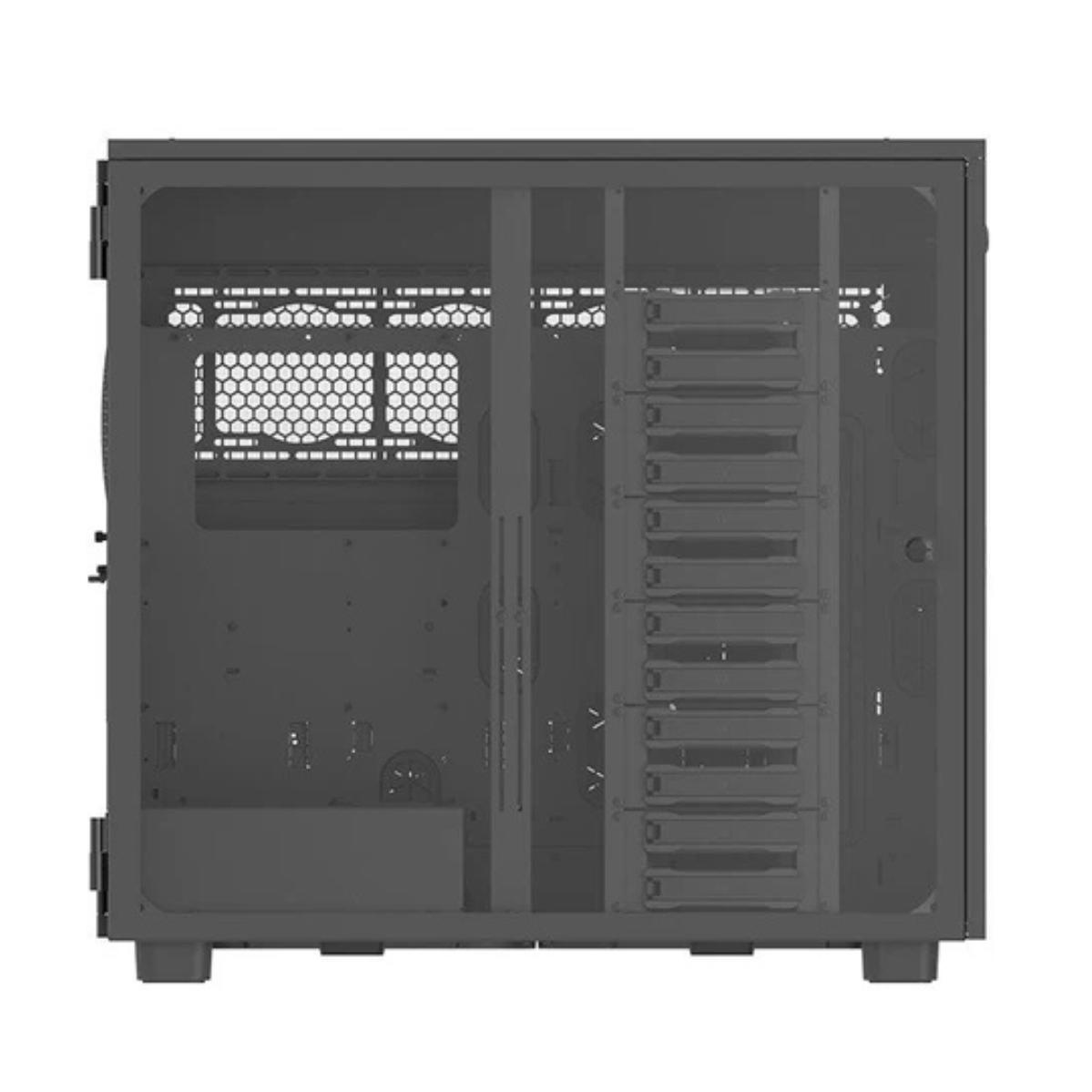 A large main feature product image of Thermaltake AX700 Tempered Glass XL-ATX Super Tower Case Black Edition