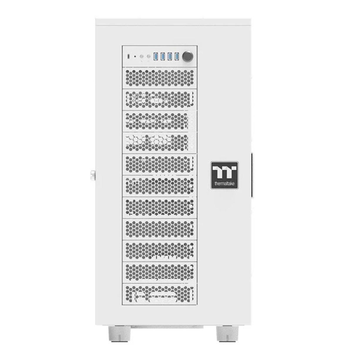 A large main feature product image of Thermaltake AX700 Tempered Glass XL-ATX Super Tower Case Snow Edition