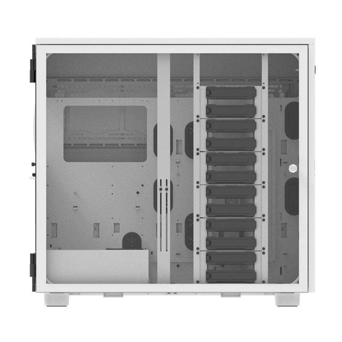 A large main feature product image of Thermaltake AX700 Tempered Glass XL-ATX Super Tower Case Snow Edition