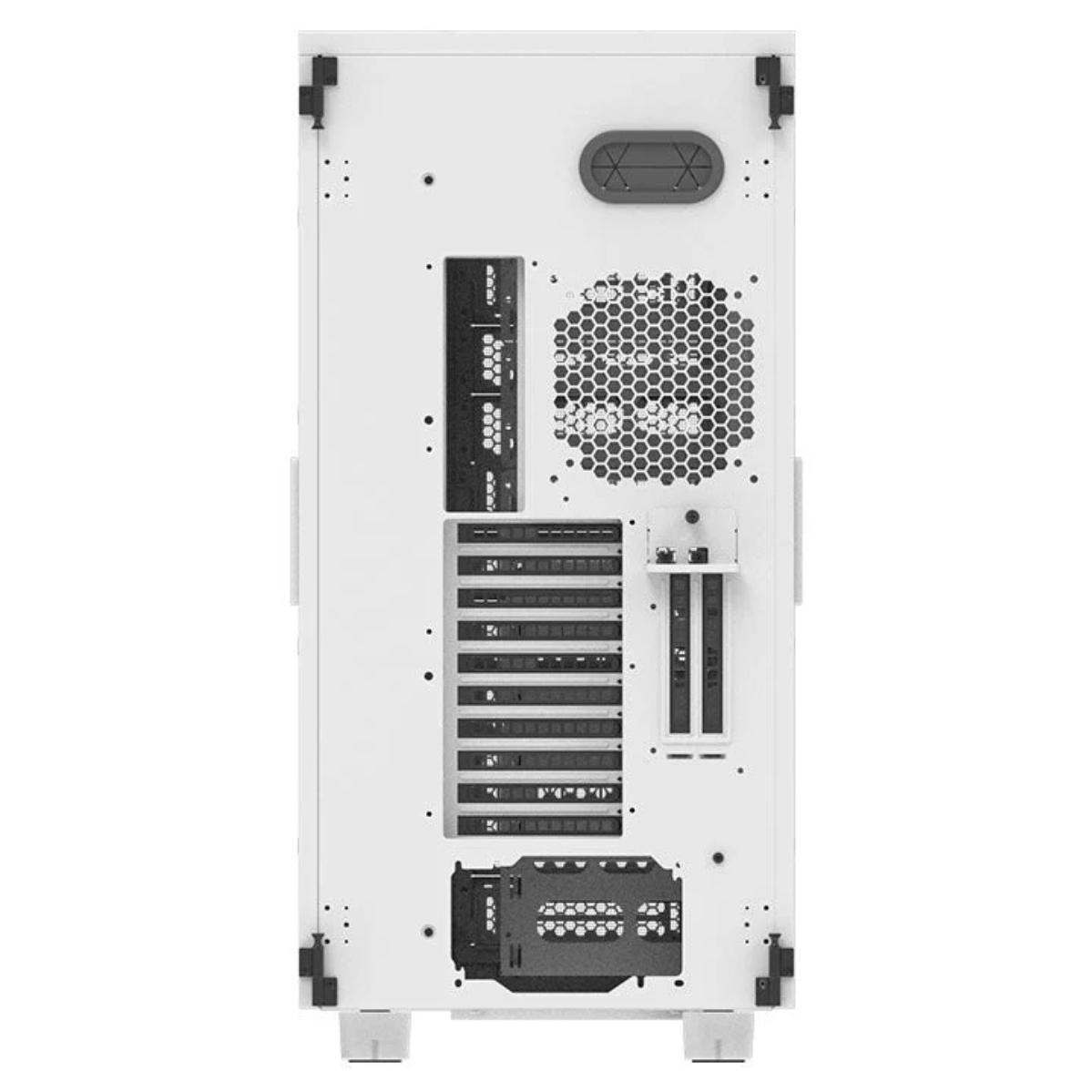 A large main feature product image of Thermaltake AX700 XL-ATX Super Tower Case Snow Edition