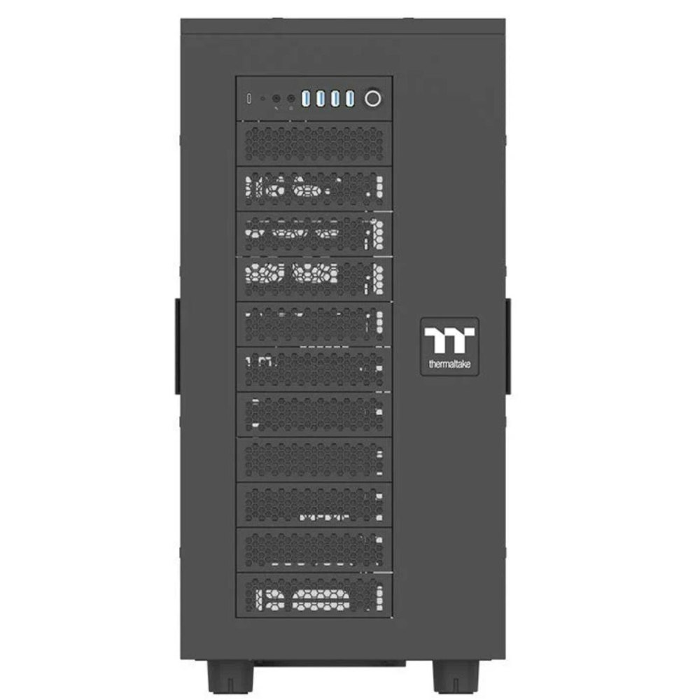 A large main feature product image of Thermaltake AX700 XL-ATX Super Tower Case Black Edition