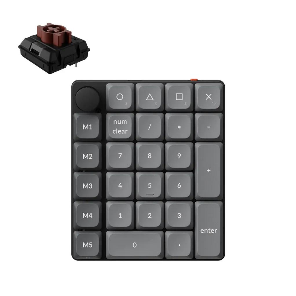 A large main feature product image of Keychron K0 Max - QMK Hot Swappable Wireless Custom Number Pad (Keychron Milk POM Switch) (Brown Switch)