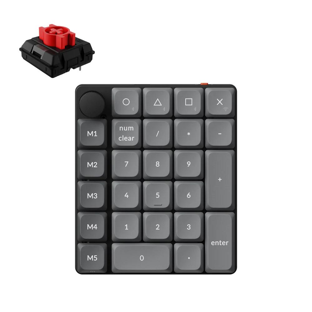 A large main feature product image of Keychron K0 Max - QMK Hot Swappable Wireless Custom Number Pad (Keychron Milk POM Switch) (Red Switch)