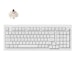 A product image of Keychron V5 Max - QMK/VIA Wireless Custom Mechanical Keyboard - White (Gateron Jupiter Brown Switch)