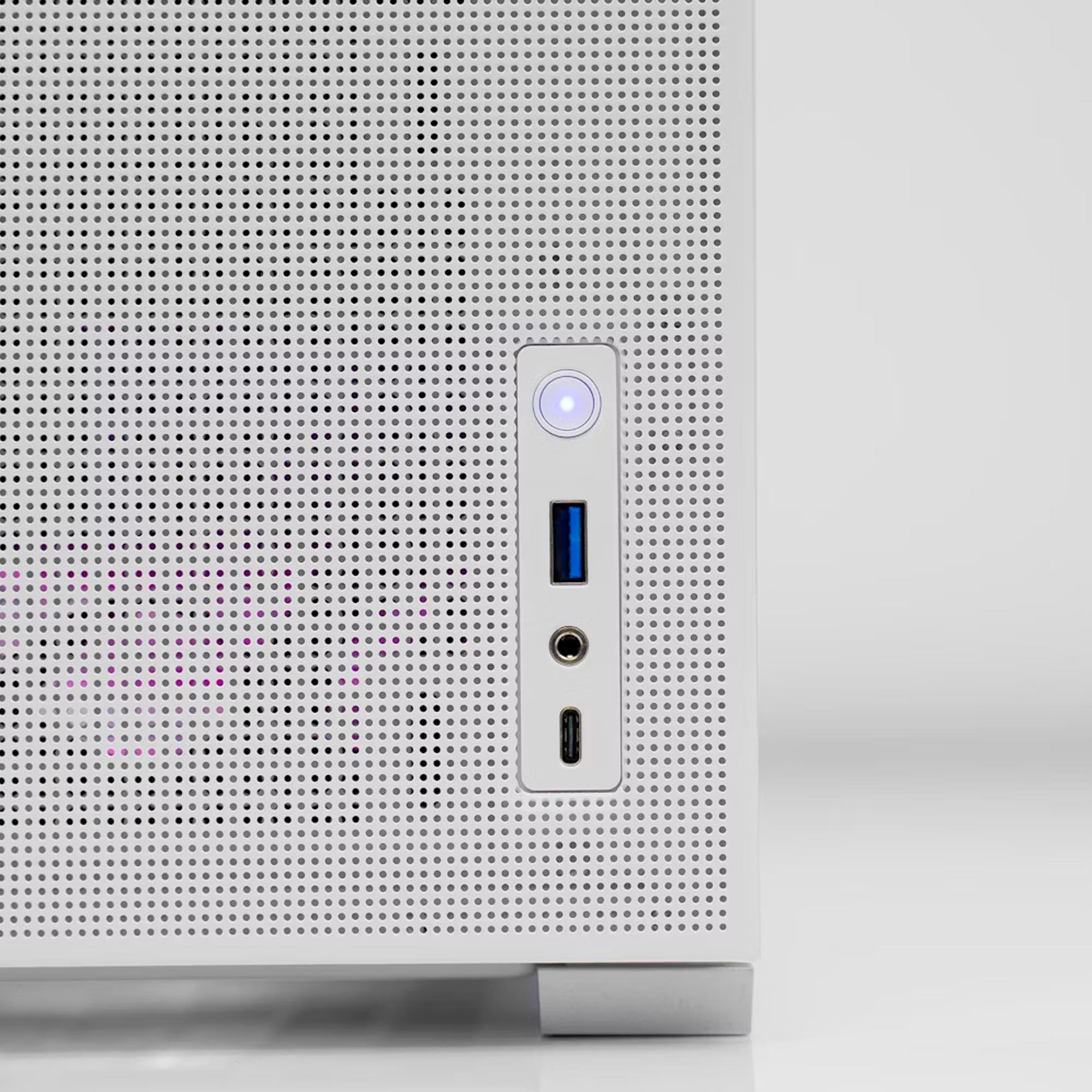 A large main feature product image of PLE Storm RX 9070 XT Prebuilt Ready To Go Gaming PC