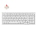 A product image of Keychron V5 Max - QMK/VIA Wireless Custom Mechanical Keyboard - White (Gateron Jupiter Red Switch)
