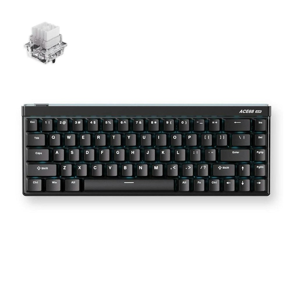A large main feature product image of MCHOSE ACE 68 Air HE Magnetic 8K Wired Gaming Keyboard - Aurora Black (Mount Tai Magnetic Switch GT)