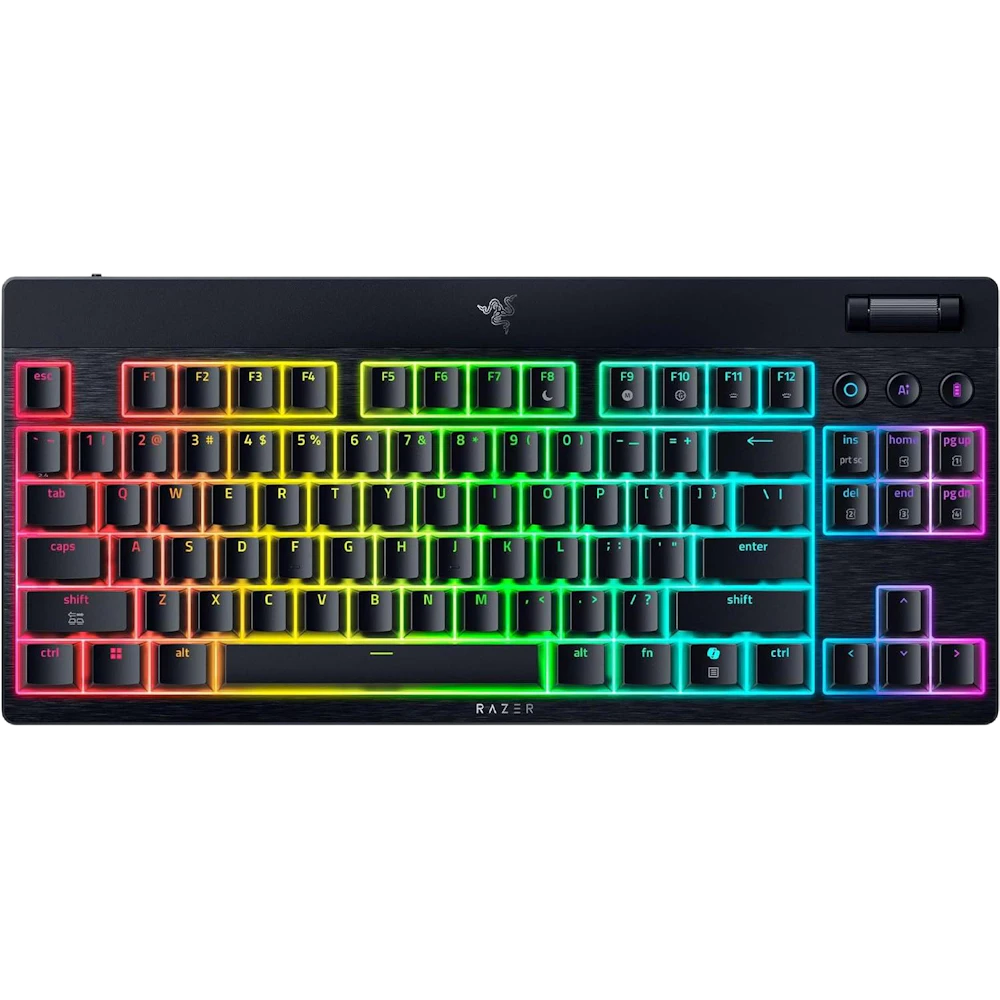 A large main feature product image of Razer BlackWidow V4 Tenkeyless Low-Profile Hyperspeed - Wireless Mechanical Gaming Keyboard (Orange Switch)