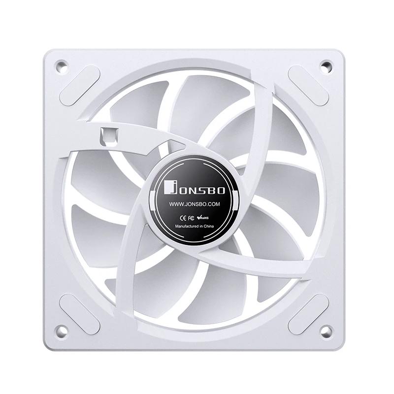 A large main feature product image of Jonsbo ZA-120 ARGB 120x120mm PWM Reverse Blade Single Fan Module (White)