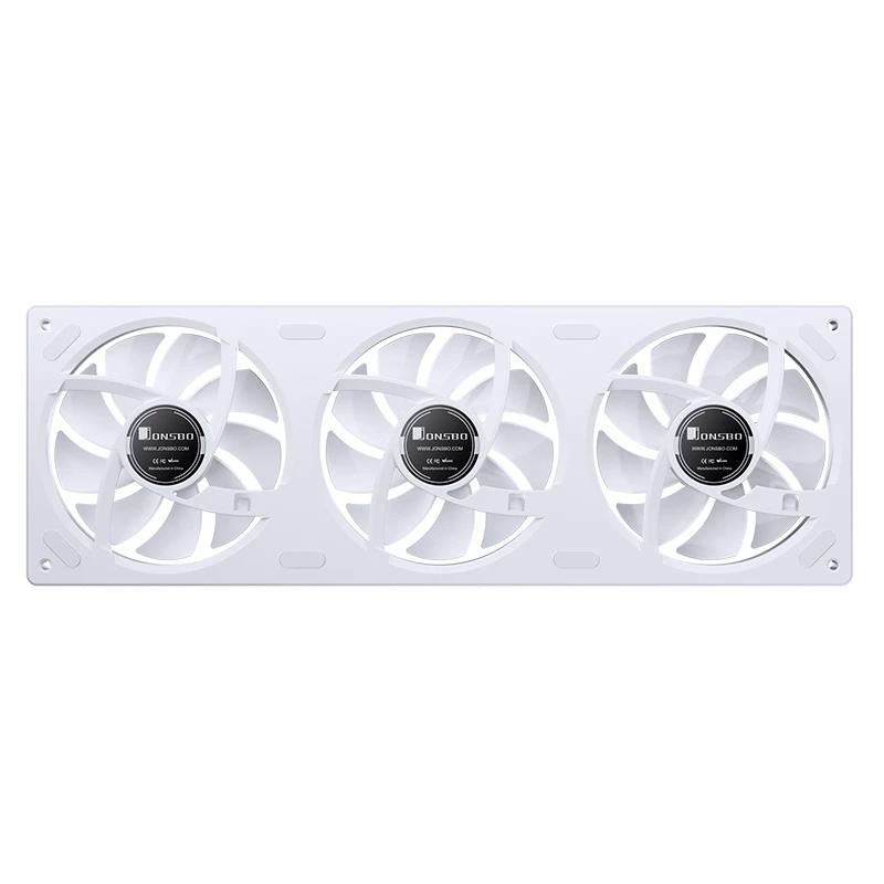 A large main feature product image of Jonsbo ZA-360 ARGB 120x360mm PWM Reverse Blade Triple Fan Module (White)