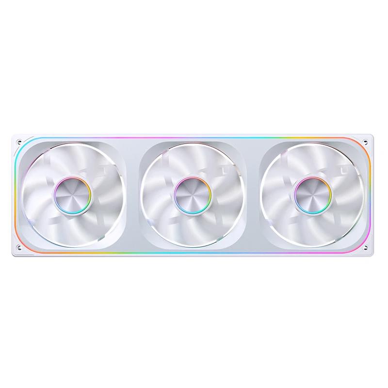 A large main feature product image of Jonsbo ZA-360 ARGB 120x360mm PWM Reverse Blade Triple Fan Module (White)