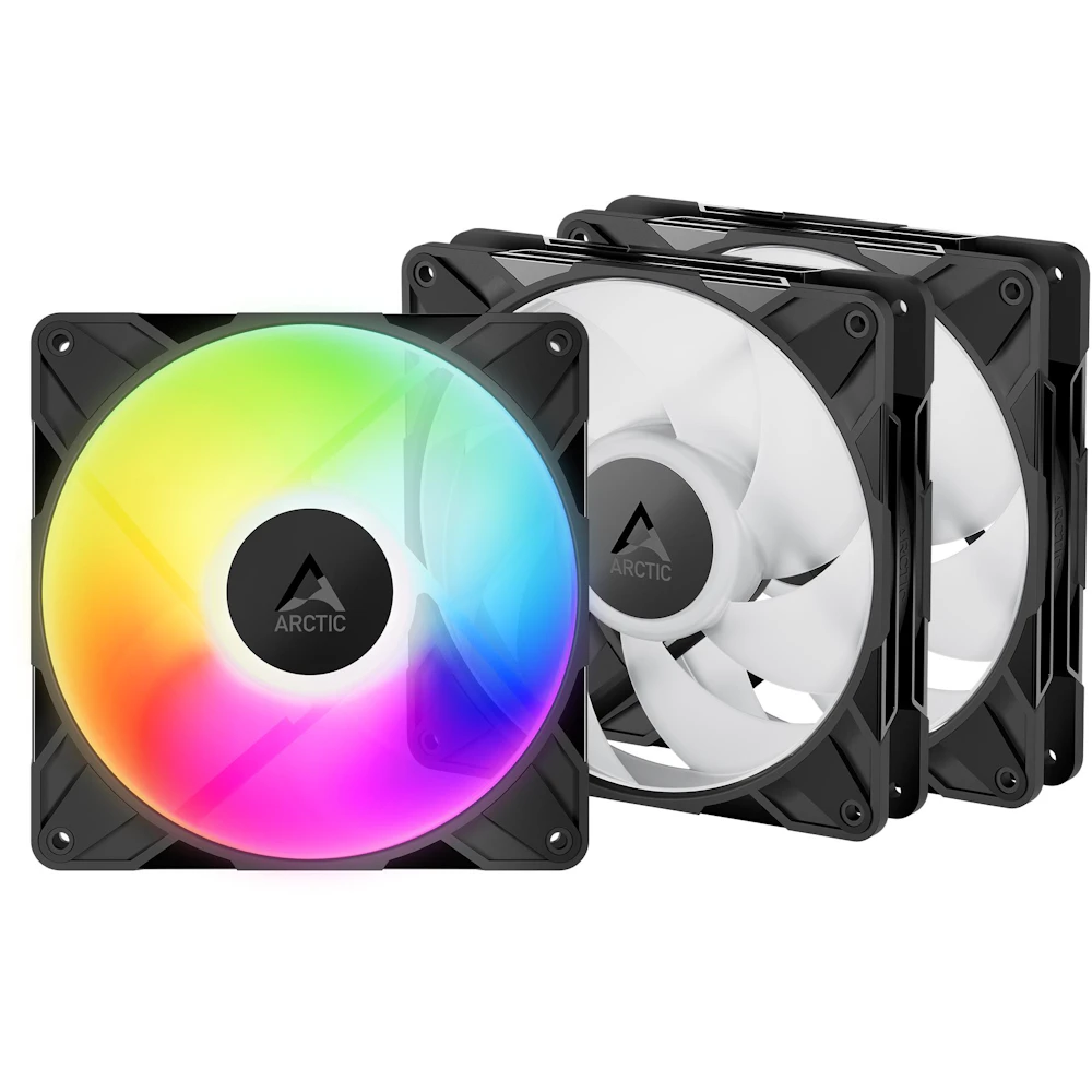 ARCTIC P14 Pro ARGB 140mm Performance PWM Fan 3-Pack (Black)