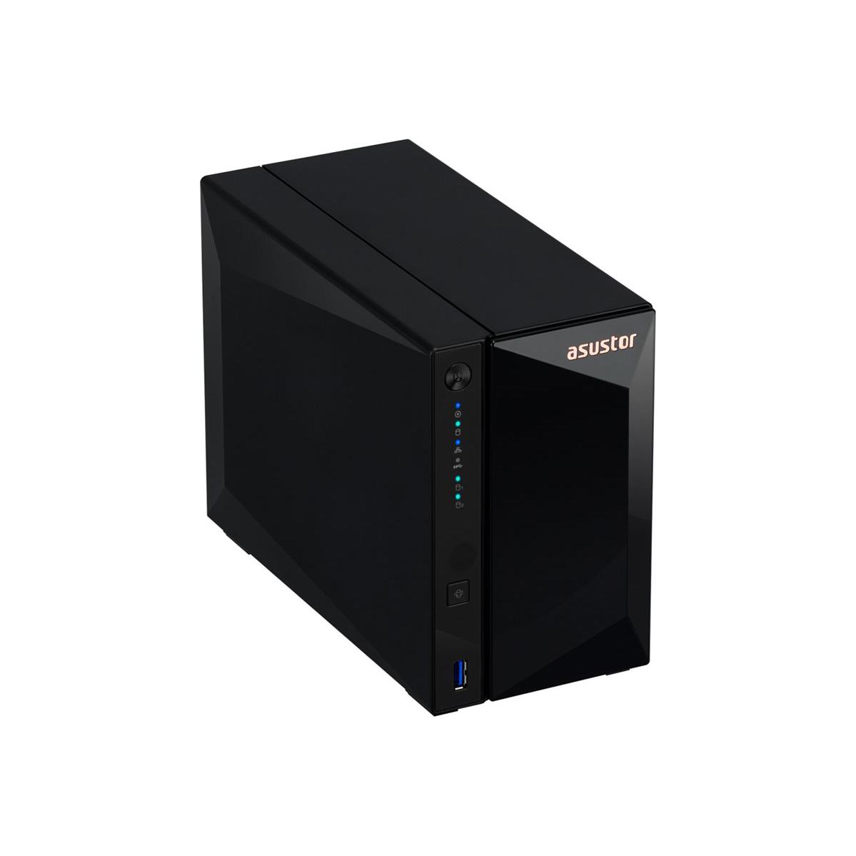 A large main feature product image of Asustor Drivestor 2 Pro Gen2 2-Bay NAS - 1.7GHz Quad-Core, 2GB RAM, 2.5GbE