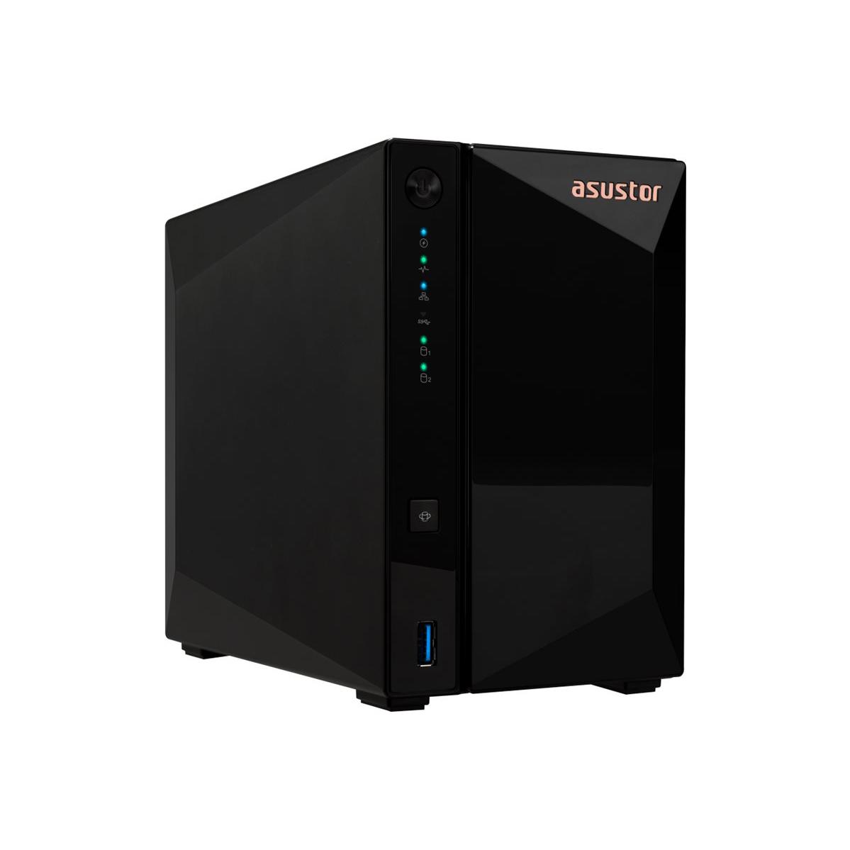 A large main feature product image of Asustor Drivestor 2 Pro Gen2 2-Bay NAS - 1.7GHz Quad-Core, 2GB RAM, 2.5GbE