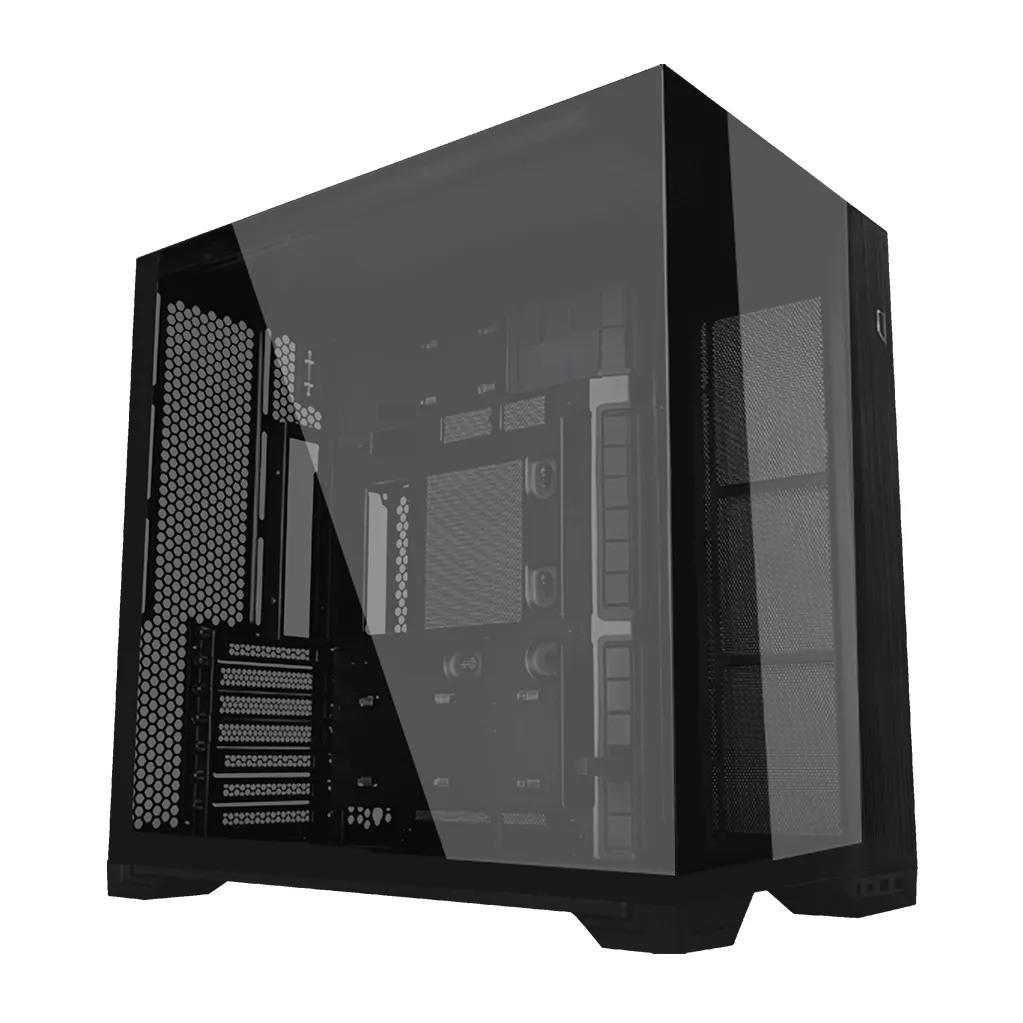 A large main feature product image of Lian Li O11 Vision Compact - Mid Tower ATX Case (Black)