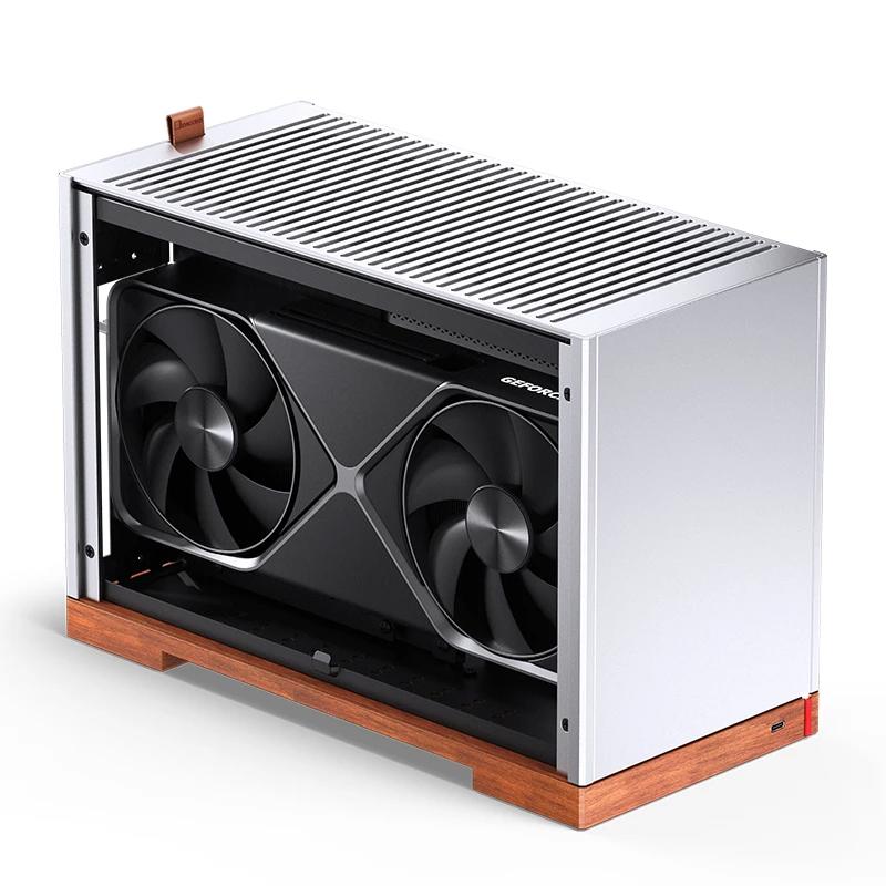 A large main feature product image of Jonsbo T9 SFF 11.3L Mini-ITX Case (Silver)