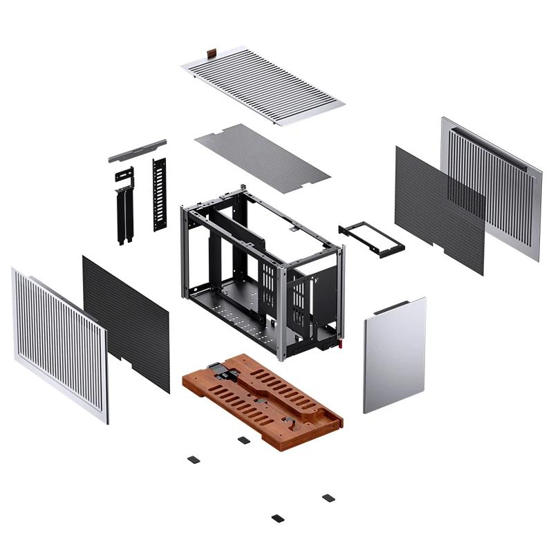 A large main feature product image of Jonsbo T9 SFF 11.3L Mini-ITX Case (Silver)