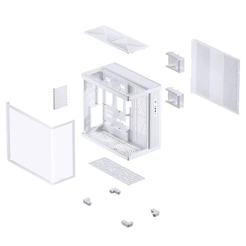 A large main feature product image of Jonsbo TK-4 Mid Tower Dual-Chamber Case (White)