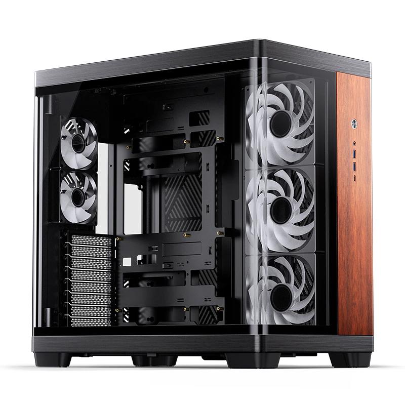 A large main feature product image of Jonsbo TK-4 Wood Mid Tower Dual-Chamber Case (Black)