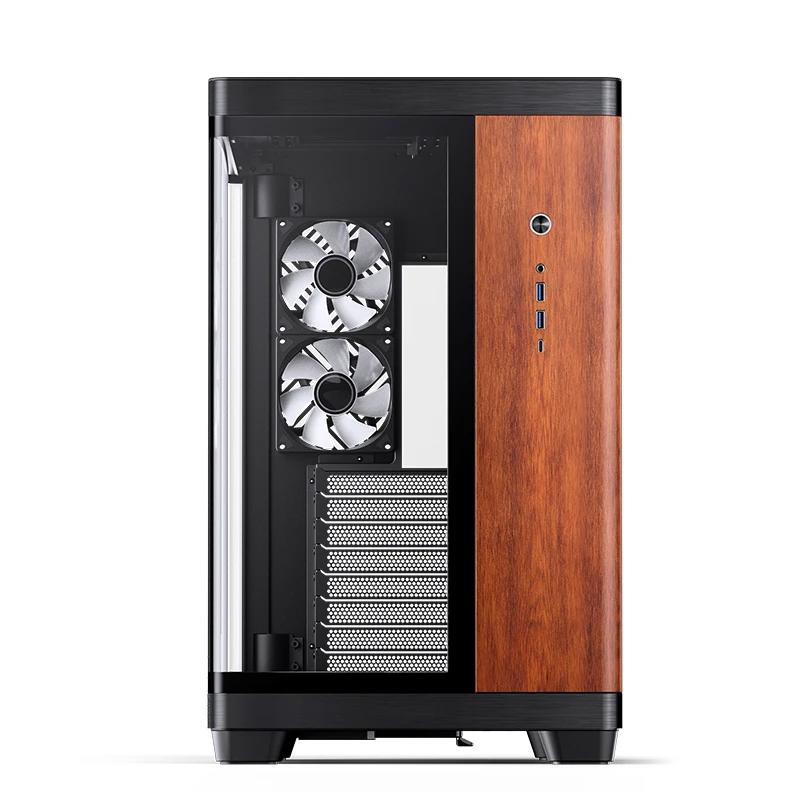 A large main feature product image of Jonsbo TK-4 Wood Mid Tower Dual-Chamber Case (Black)