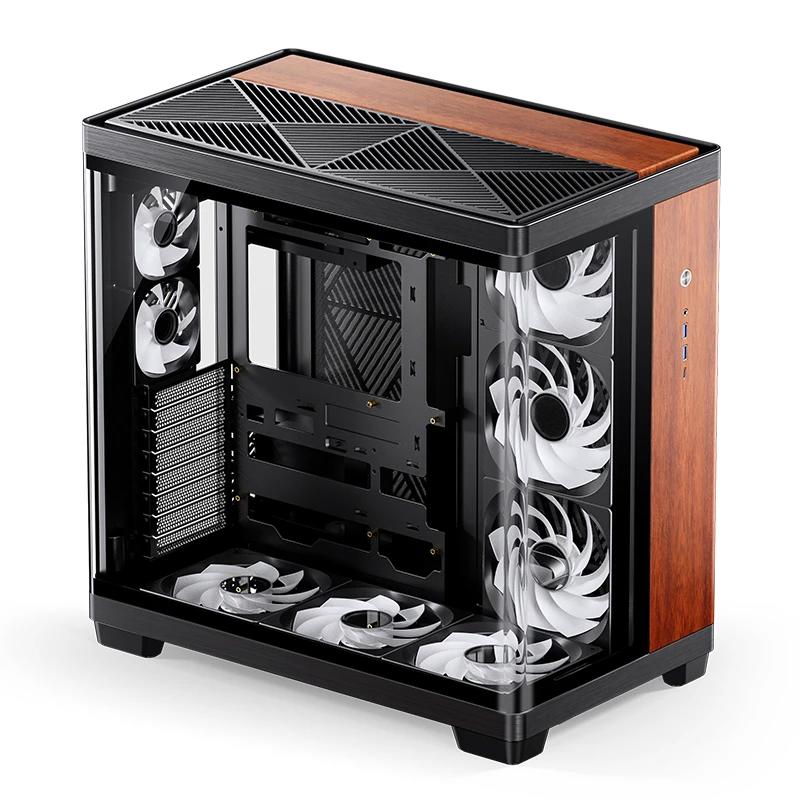 A large main feature product image of Jonsbo TK-4 Wood Mid Tower Dual-Chamber Case (Black)