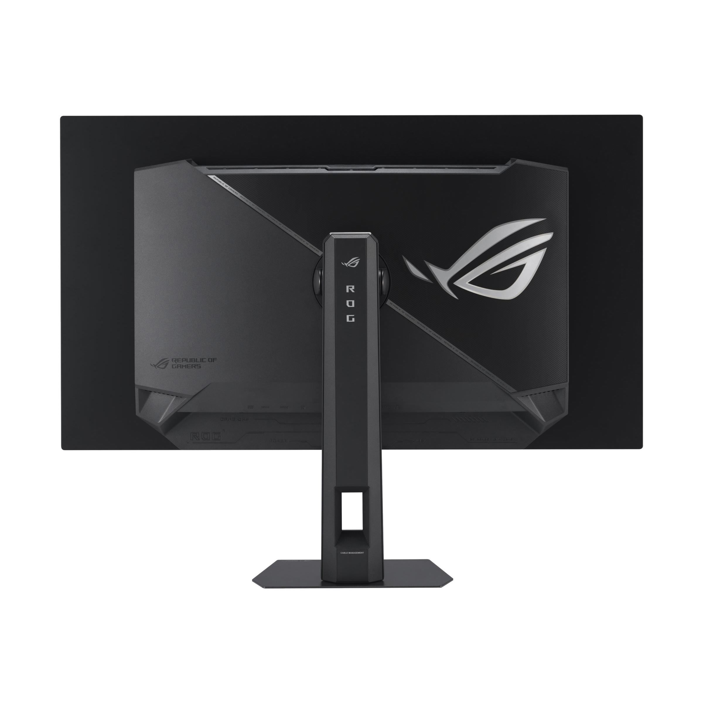 A large main feature product image of ASUS ROG Strix XG32UCDS 32" 4K 165Hz QD-OLED Monitor