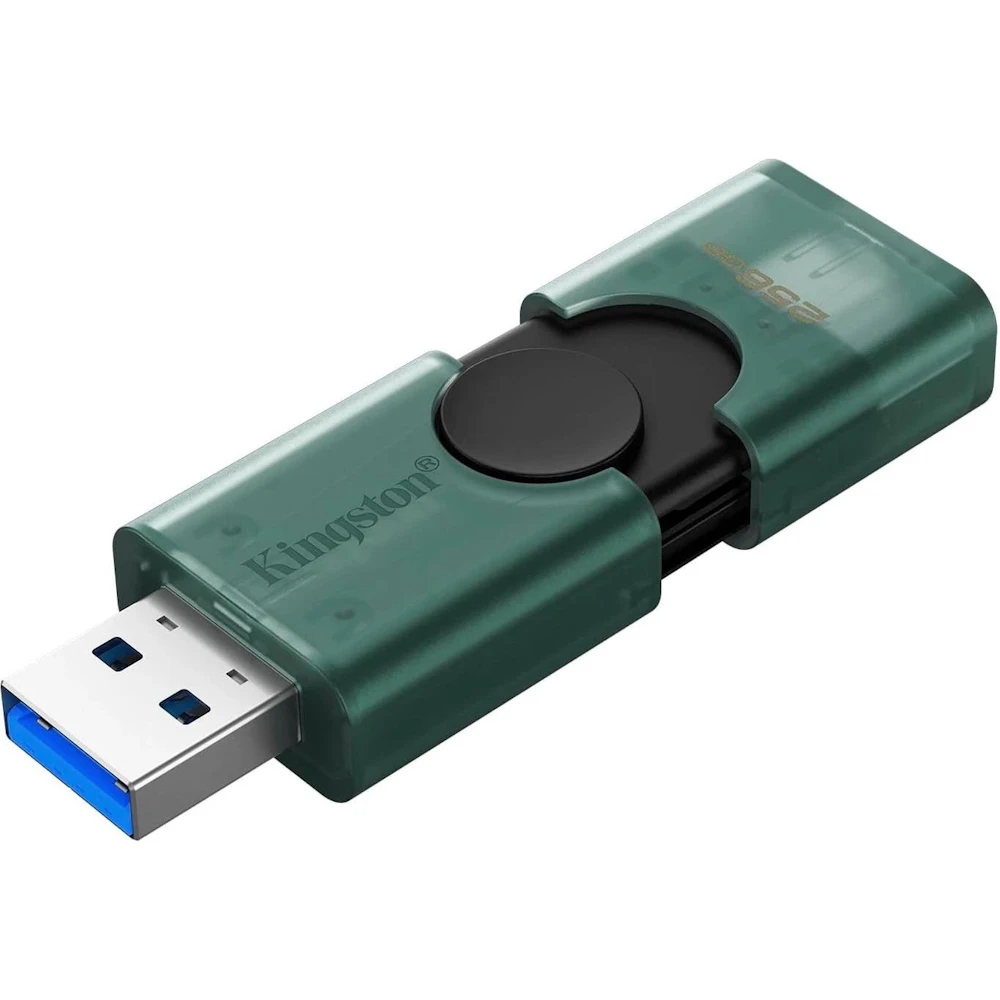 A large main feature product image of Kingston DataTraveler Duo 256GB USB 3.2 Gen1 Type-C/A Flash Drive