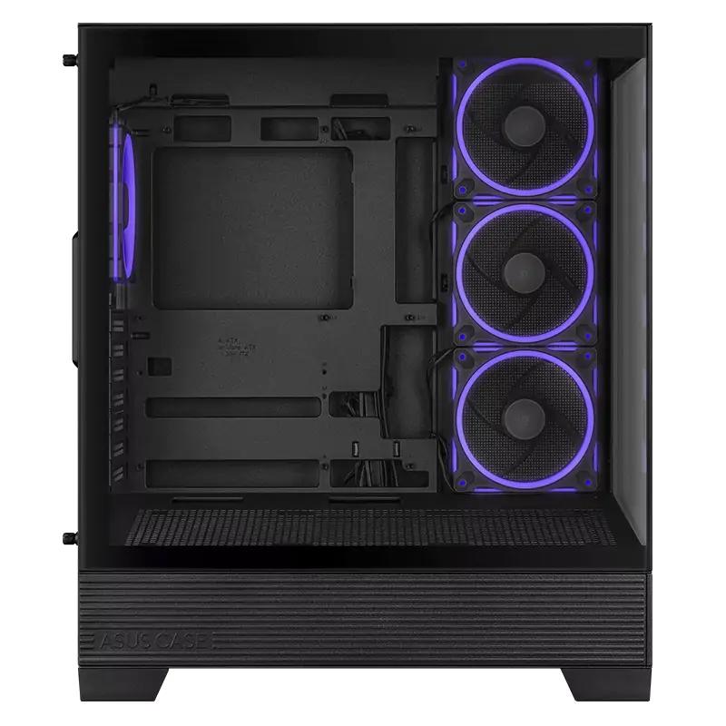 A large main feature product image of ASUS A31 PLUS ARGB Mid Tower Case - Black