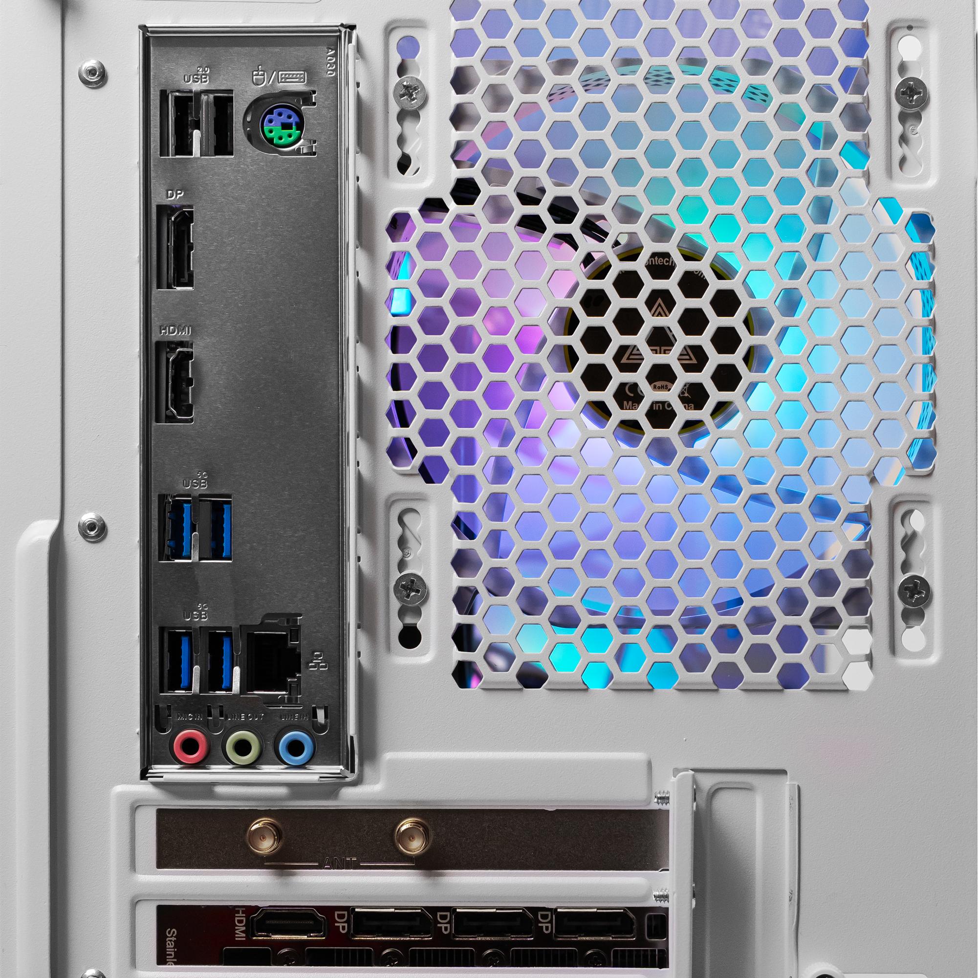 A large main feature product image of PLE Flash RTX 5050 Prebuilt Ready To Go Gaming PC