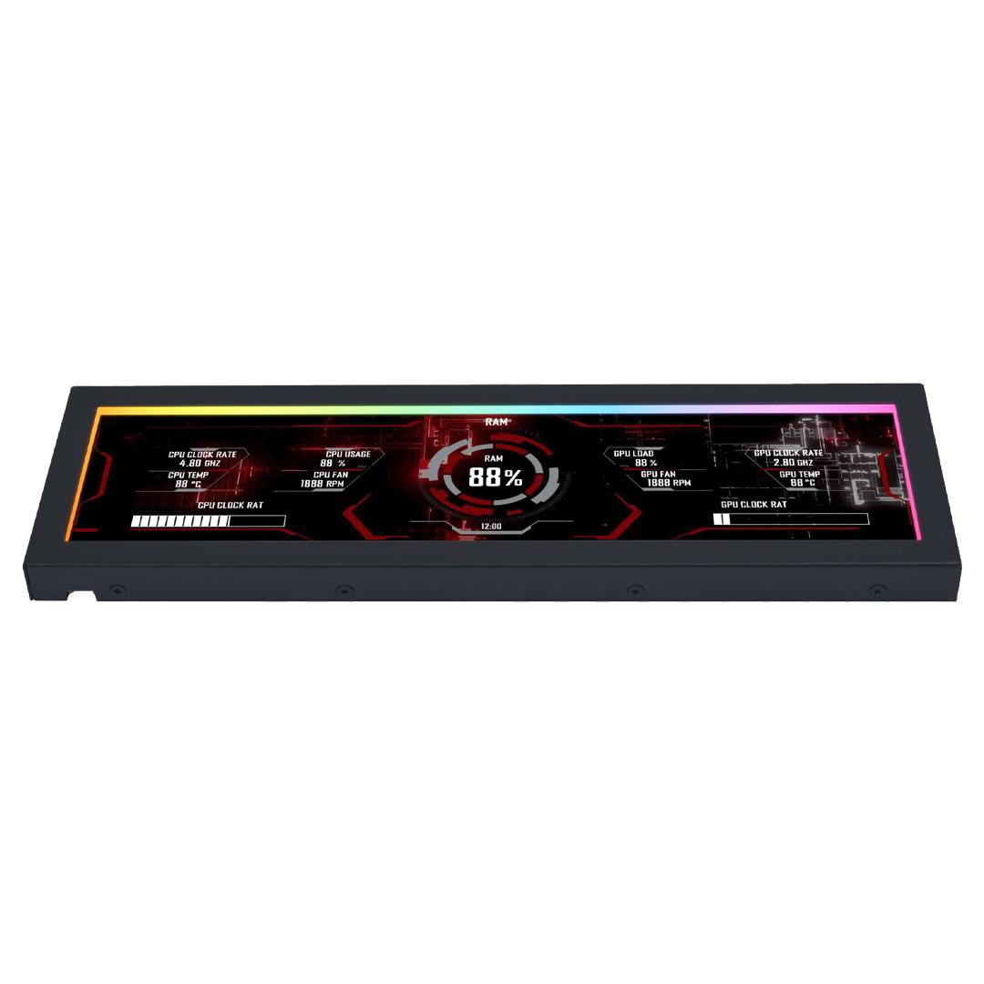 A large main feature product image of Lian Li 8.8" Universal LCD Screen (Black)