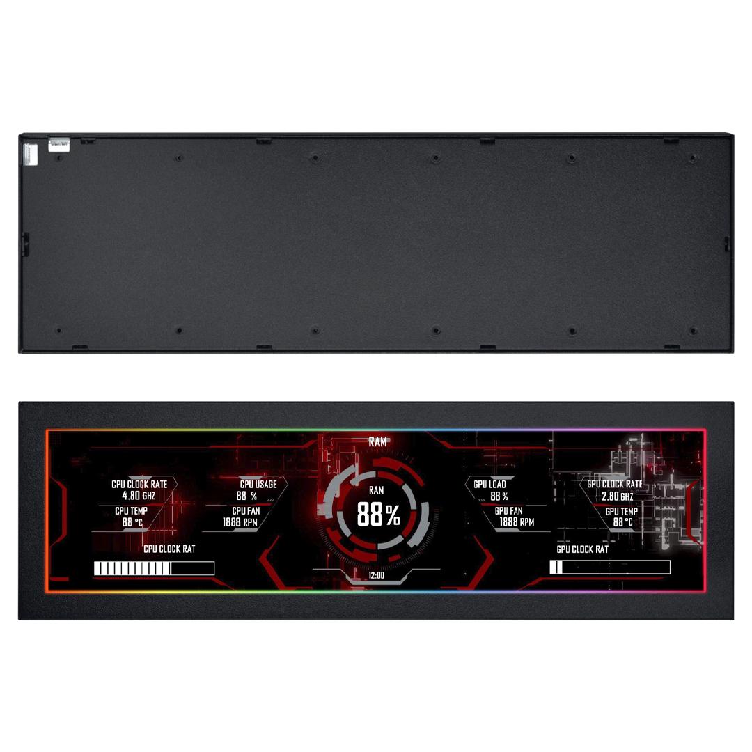 A large main feature product image of Lian Li 8.8" Universal LCD Screen (Black)