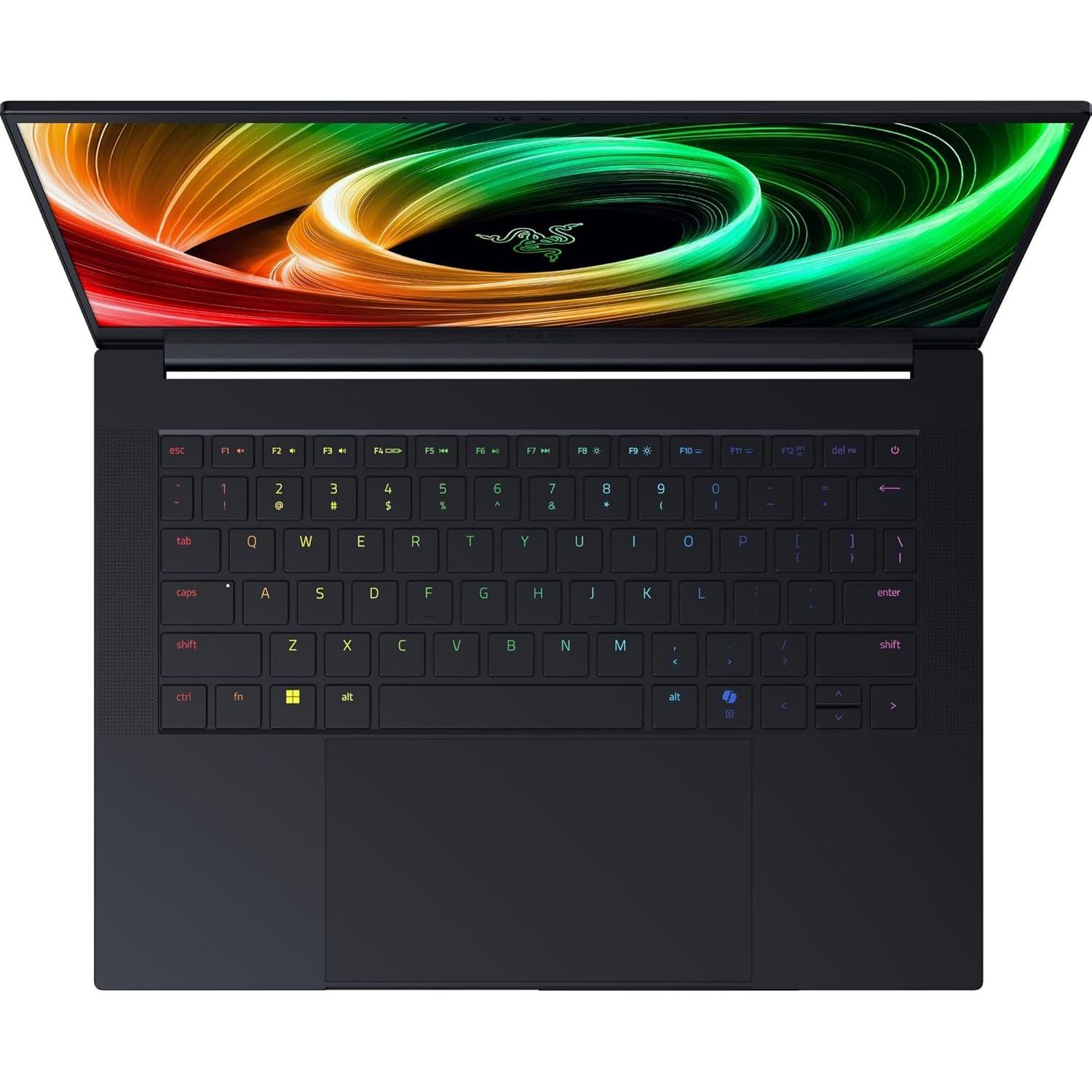 A large main feature product image of Razer Blade 14 (2025) - 14" 3K 120Hz OLED, Ryzen AI 9 365, RTX 5070, 32GB/1TB - Win 11 Gaming Notebook