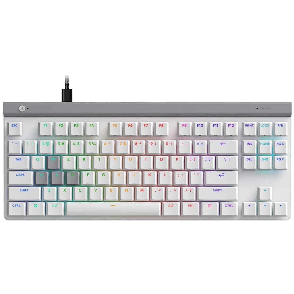 Logitech G515 RAPID TKL RGB Wired Low-Profile Magnetic Analog Gaming Keyboard (White)