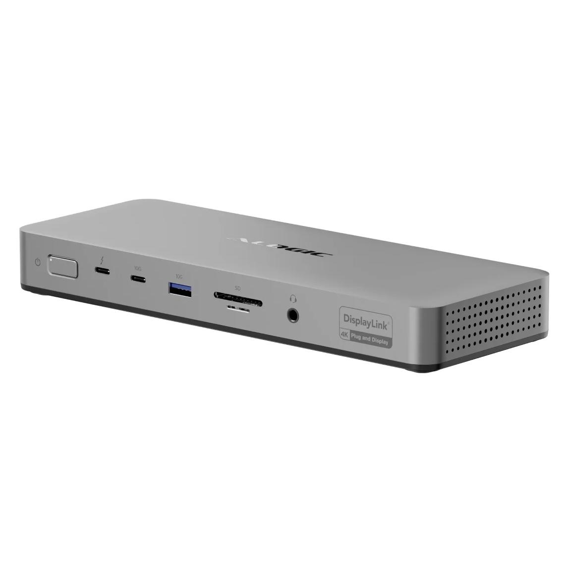 A large main feature product image of ALOGIC 4K Display Thunderbolt Docking Station