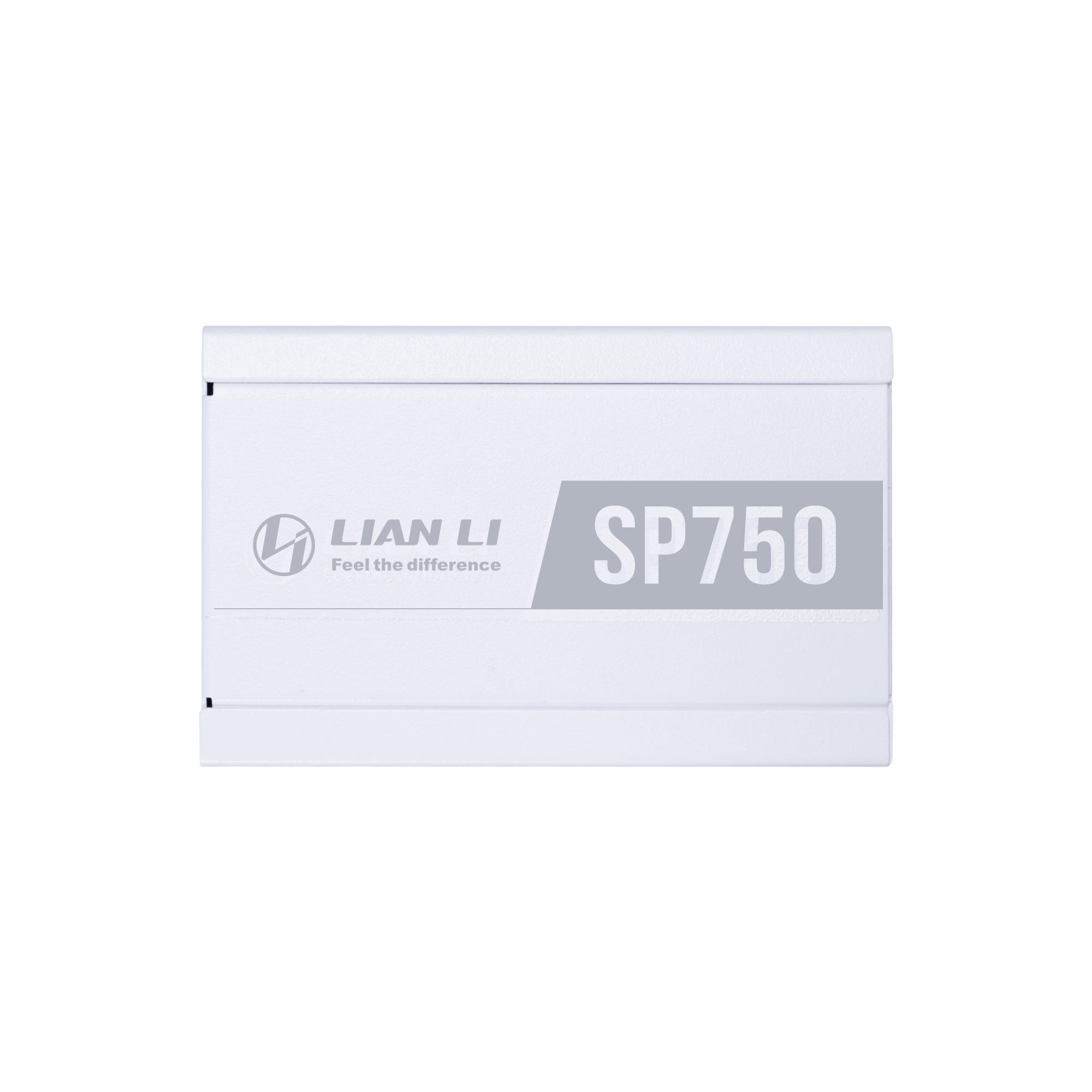 A large main feature product image of Lian Li SP 750W V2 Gold PCIe 5.1 ATX 3.1 SFX Modular PSU (White)