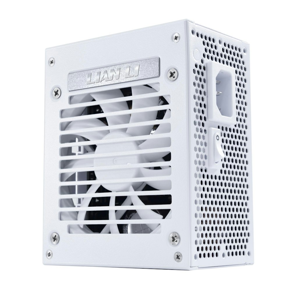 A large main feature product image of Lian Li SP 750W V2 Gold PCIe 5.1 ATX 3.1 SFX Modular PSU (White)
