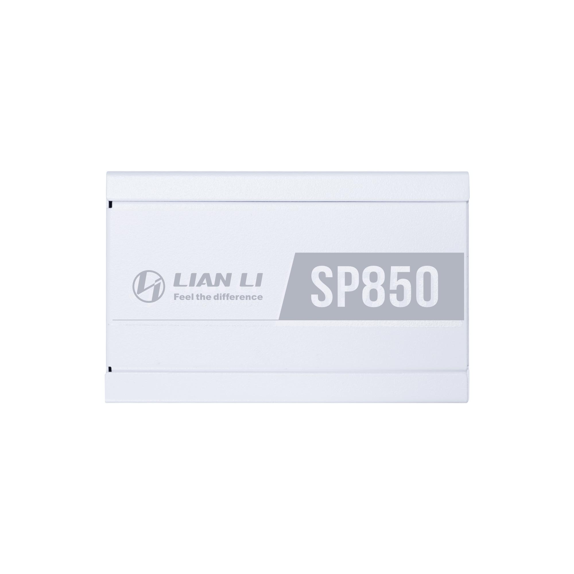 A large main feature product image of Lian Li SP 850W V2 Gold PCIe 5.1 ATX 3.1 SFX Modular PSU (White)
