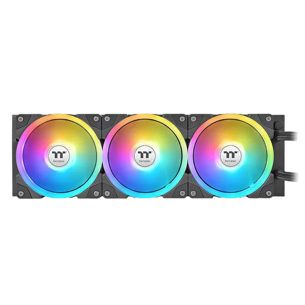 A large main feature product image of Thermaltake MAGFloe 360 Ultra ARGB AIO Liquid CPU Cooler - Black