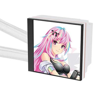 A large main feature product image of Thermaltake MAGFloe 420 Ultra ARGB AIO Liquid CPU Cooler - White