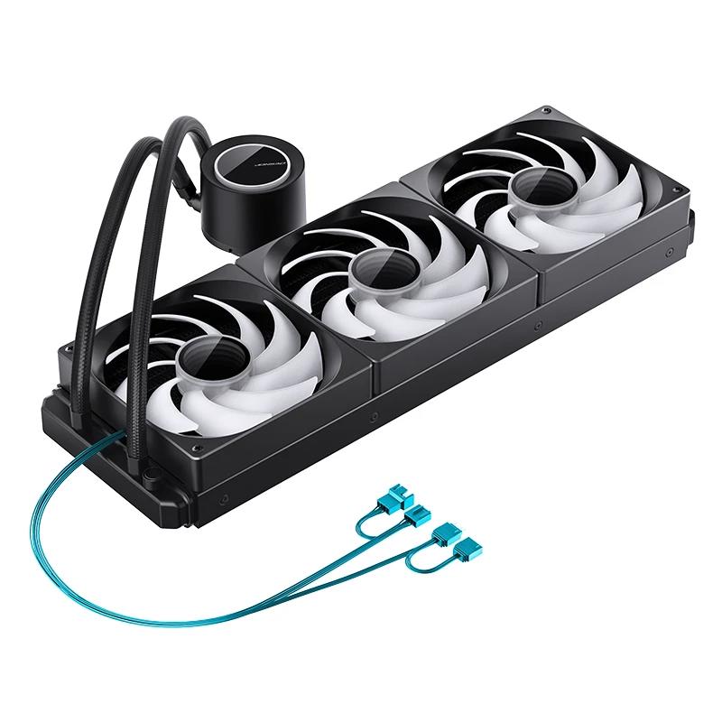A large main feature product image of Jonsbo TG-420 ARGB 420mm AIO CPU Liquid Cooler (Black)