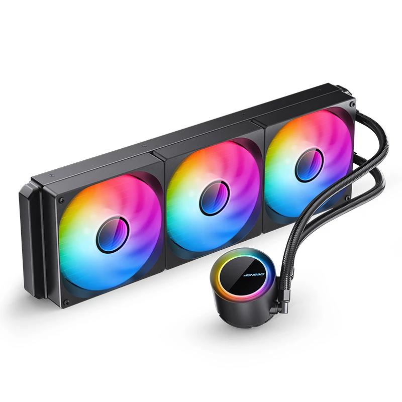 A large main feature product image of Jonsbo TG-420 ARGB 420mm AIO CPU Liquid Cooler (Black)