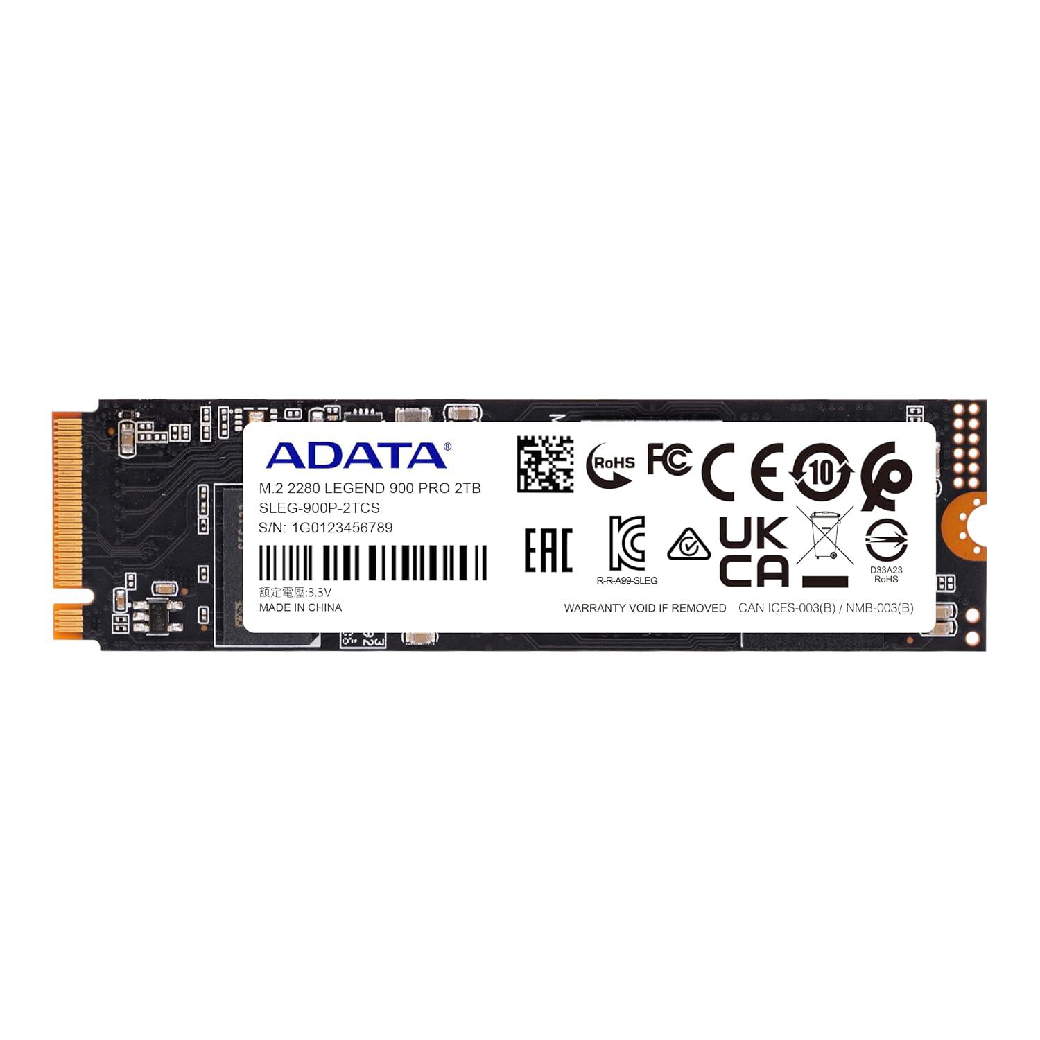 ADATA Legend 900 Pro PCIe Gen4 NVMe M.2 SSD - 2TB | PLE Computers